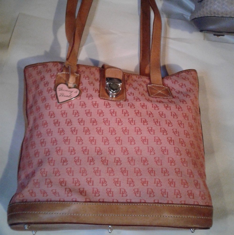 Dooney and Bourke vintage pink monogram tote